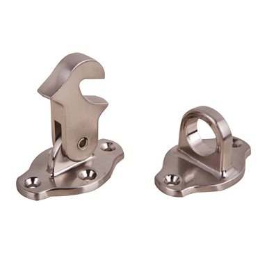 Adoored Satin Chrome Hook And Eye Style Door Stop Bunnings Warehouse