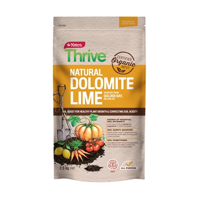 Yates Thrive 2 5kg Certified Organic Natural Dolomite Lime - Organic Lime For Vegetable Garden Yates Thrive 2 5kg Certified Organic Natural Dolomite Lime - Organic Lime For Vegetable Garden