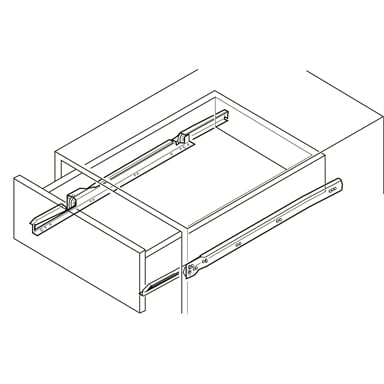 Hafele Soft Roller Drawer Runner 350mm Black 2pk Bunnings Warehouse