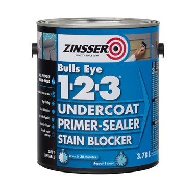 Zinsser 3 78l White Bulls Eye 1 2 Undercoat Primer Sealer Stain Undercoat Primer Sealer Stain