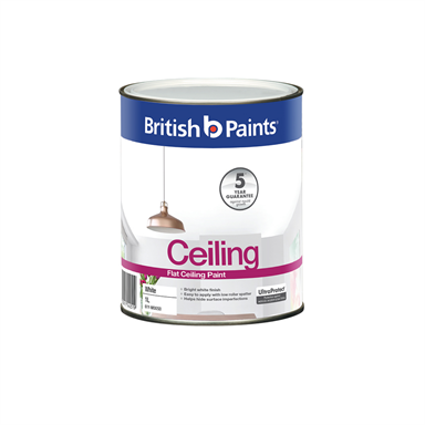 British Paints 1l Flat White Ceiling Paint Bunnings Warehouse