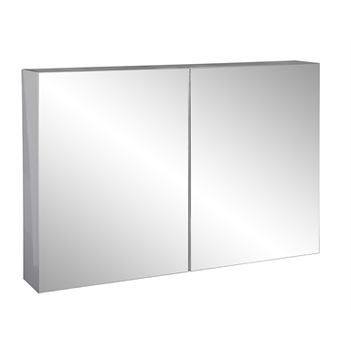 Stein 900 X 600mm White Stylo Bathroom Cabinet With Mirror Doors