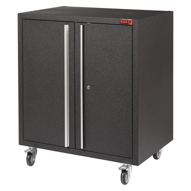 Rack It Pro 600 X 900 X 910mm Black 2 Door Cabinet Bunnings