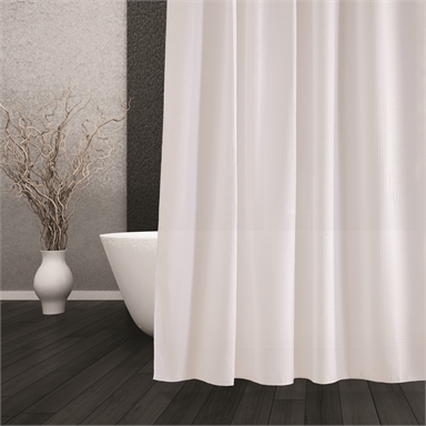 Barelli Sugar Coat Textured Polyester Shower Curtain Bunnings