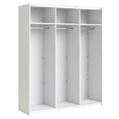 Flexi Storage White 3 Door Frame Sliding Wardrobe Bunnings Warehouse