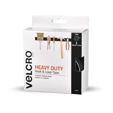 VELCRO® Brand 50mm x 2.5m Black Heavy 