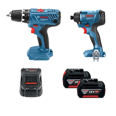 Bosch Blue 18v 2 X 3 0ah 2 Piece Cordless Combo Drill Kit