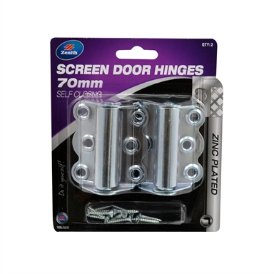 Zenith 70mm Self Closing Screen Door Hinge Zp 2 Pack Bunnings