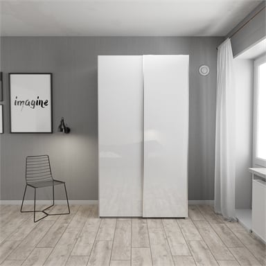 Flexi Storage White High Gloss Sliding Wardrobe Door Bunnings