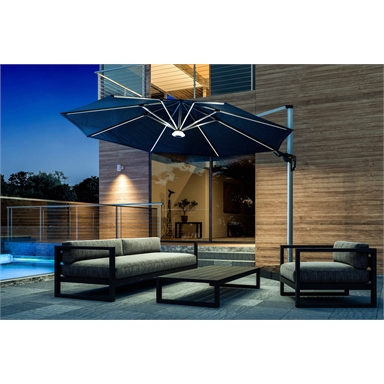 Coolaroo 3 5m Led Brighton Solar Cantilever Umbrella Bunnings Warehouse