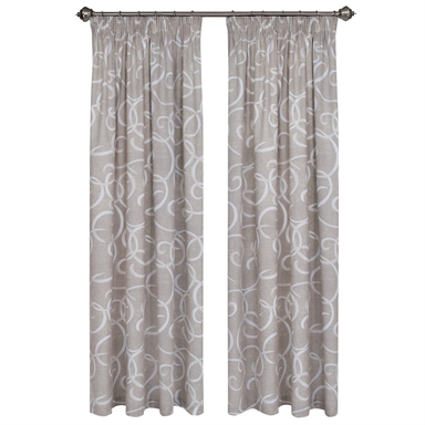 Homebase 1 5 2 3 X 1 60m Taupe Swirl Thermal Curtain Bunnings
