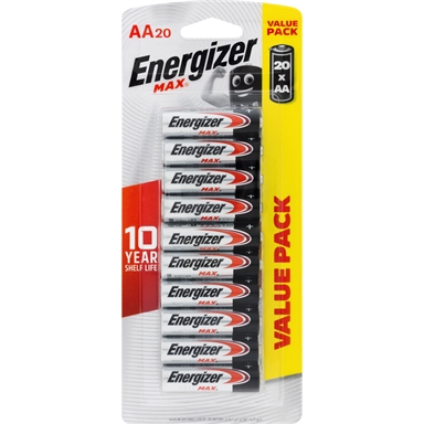 Energizer Max Aa Battery 20 Pack Bunnings Warehouse