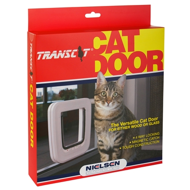 Transcat White Cat Door | Bunnings 