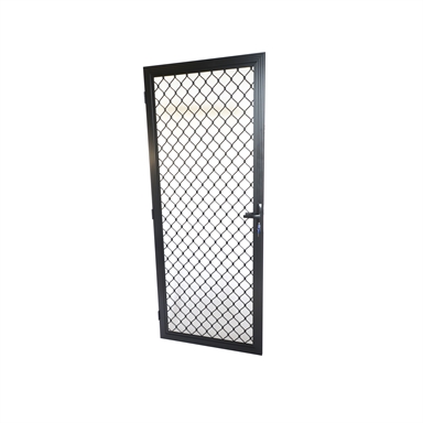 Protector Aluminium 810 X 1980mm Black Fixed Security Grille Door