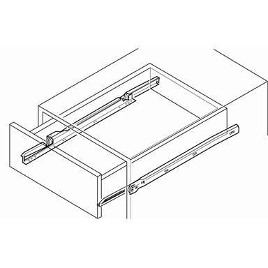 Hafele Soft Roller Drawer Runner 500mm Black 2pk Bunnings Warehouse