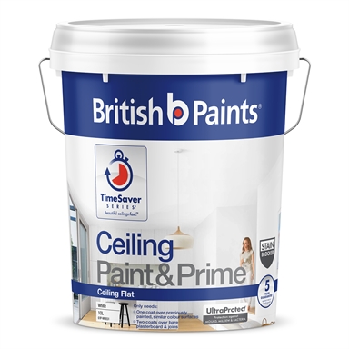 British Paints 10l White Paint And Prime Ceiling Paint Bunnings
