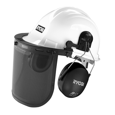 hard hat with built in earmuffs