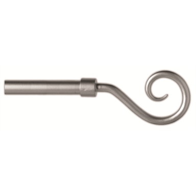 Windoware Shepherds Crook 16mmx3m Silver Curtain Rod Set