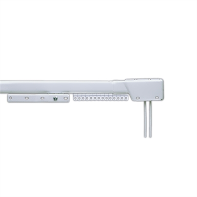Windoware Size 2 White Extendable Cord Drawn Curtain Track
