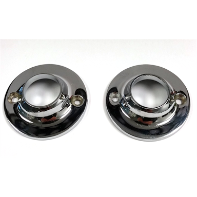 Miles Nelson Towel Rail End Flanges Round 19mm Chrome 2pk
