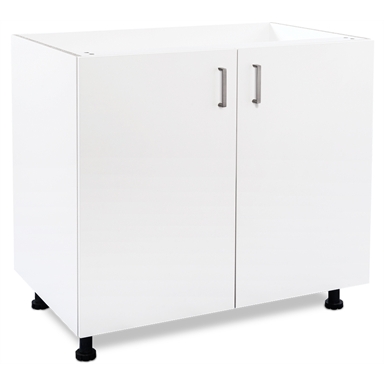 Flatpax Kitset 900mm Utility Base Cabinet 2 Door White Bunnings