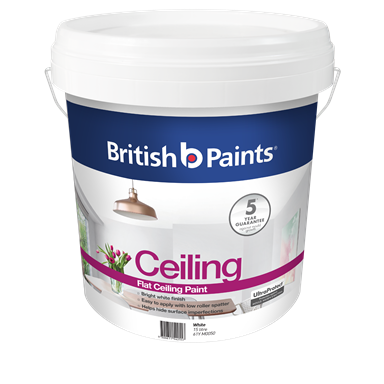 British Paints 15l Flat White Ceiling Paint Bunnings Warehouse