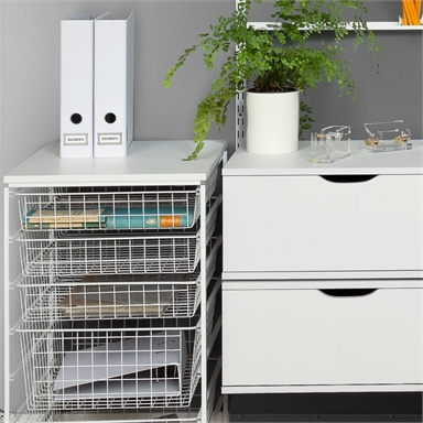 Flexi Storage 85mm White 1 Runner Wire Basket Bunnings Warehouse