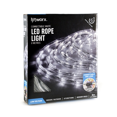 Lytworx 8m White Connectable Rope Light With Timer Bunnings