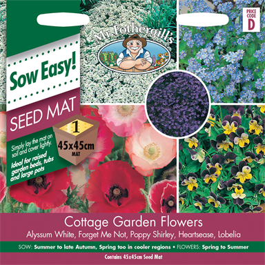 Mr Fothergill S Cottage Garden Seed Mat Bunnings Warehouse