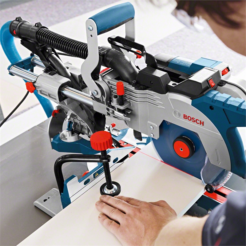 Bosch Blue 216mm 1600w Sliding Compound Mitre Saw Bunnings Warehouse