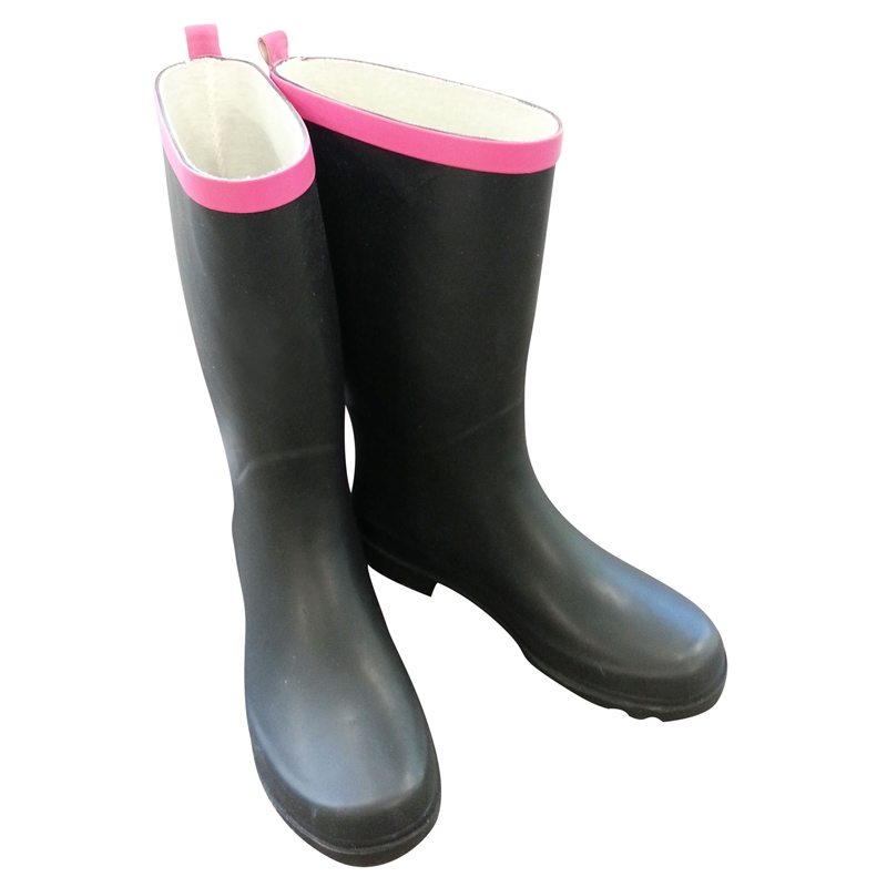 womens black gumboots