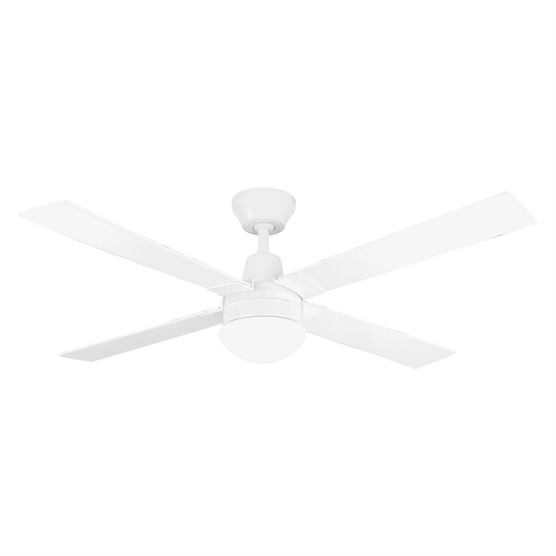 Arlec 120cm White 4 Blade Ceiling Fan With Oyster Light Bunnings