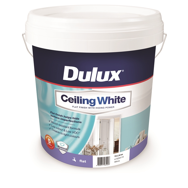 Dulux 15l Ceiling White Paint Bunnings Warehouse