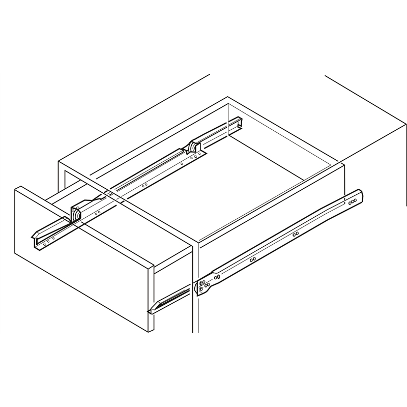Hafele Soft Roller Drawer Runner 350mm Black 2pk Bunnings Warehouse