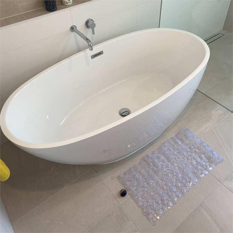 clear non slip bath mat