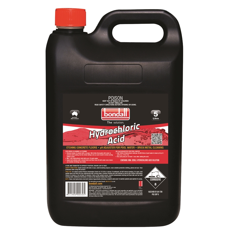 Bondall 5l Hydrochloric Acid Bunnings Warehouse