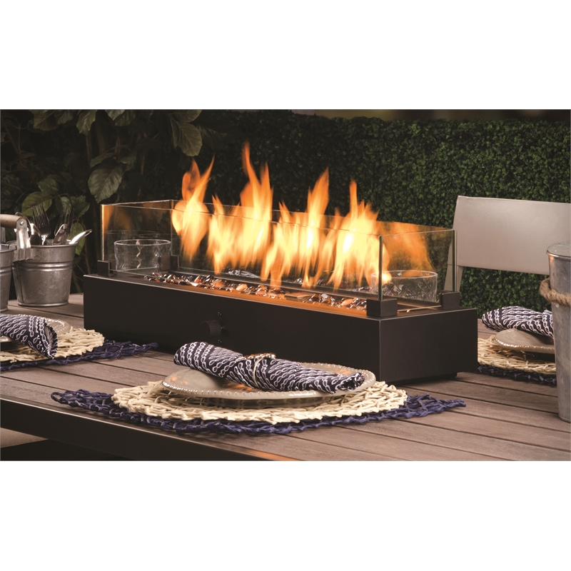Decofire Black Gas Fire Table Top Bunnings Warehouse