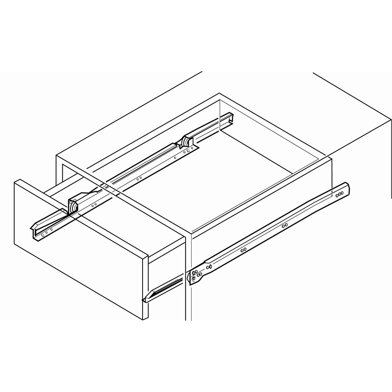 Hafele Soft Roller Drawer Runner 500mm White 2pk Bunnings Warehouse