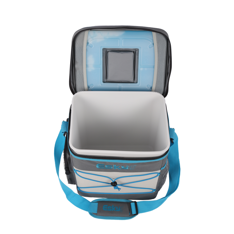 esky 16 can hybrid cooler with ice brick