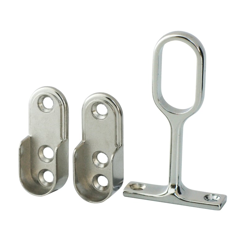 Italio Oval Wardrobe Rail Support Kit 15mm Chrome Bunnings Warehouse