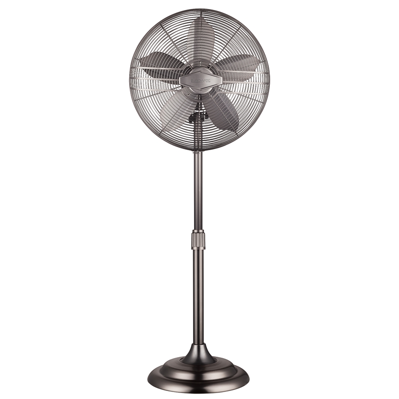Euromatic 40cm Gun Metal Retro Pedestal Fan Bunnings Warehouse