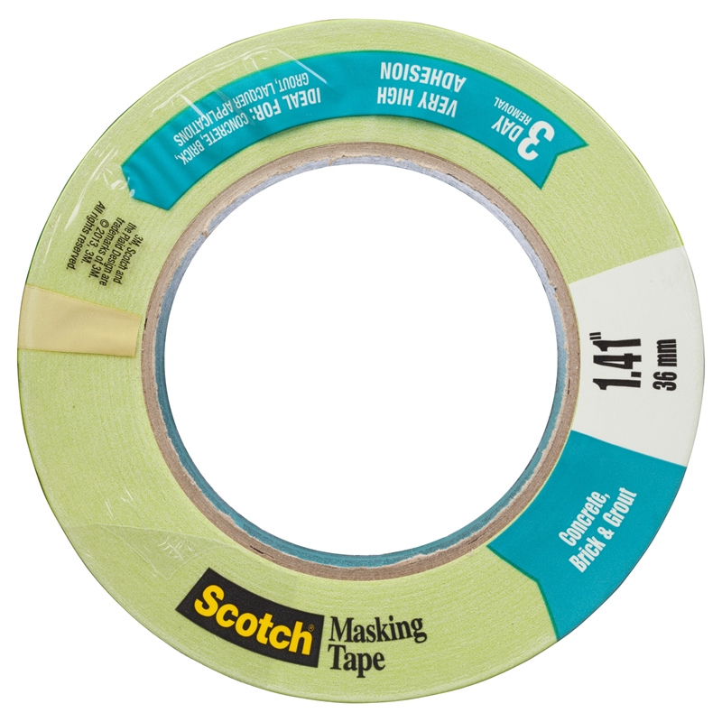Scotch 20601A Masking Tape for concrete brick and grout lot of 4